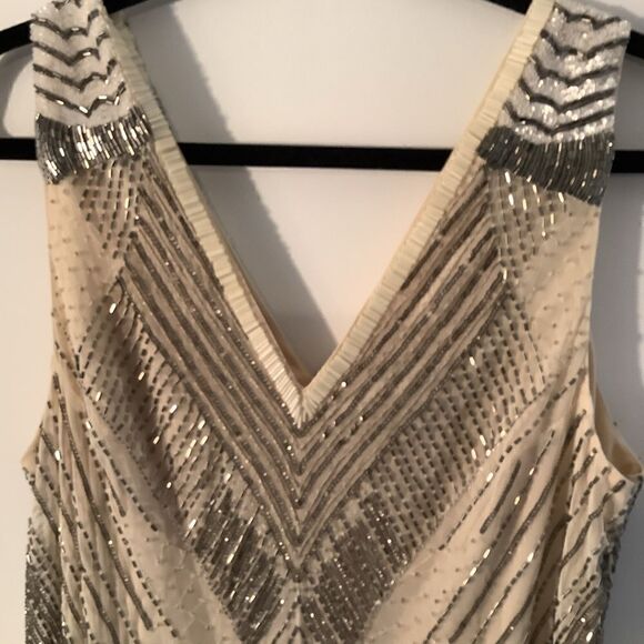 #125 THE JETSET DIARIES the nude beaded mini dress - Picture 6 of 13